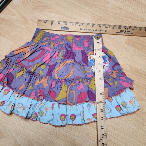 Matilda Jane Character Counts Numbers Printed Tiered Pull On Skirt Size 4 - Picture 14 of 15